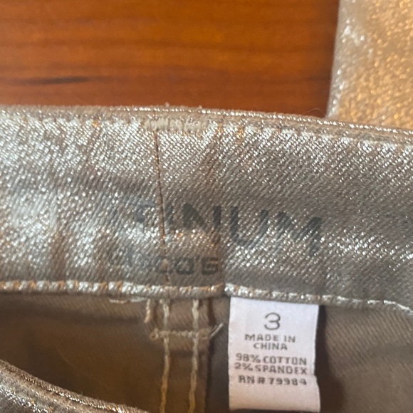 Chico's Metallic Silver Jeans Pants NWT Size 3 16 - Picture 5 of 9